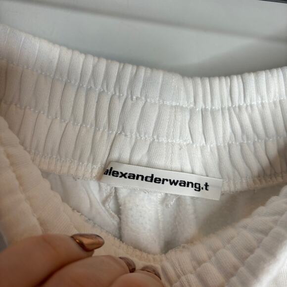 Alexander Wang Logo Tapered Track Pants White - Picture 9 of 10